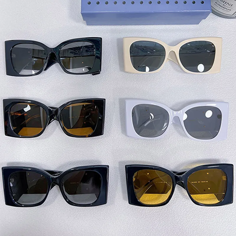 

Cat Eye Designer Womens Sunglasses 1355S Lady Butterfly Sunglasses Acetate Fiber Extra Large Frame Beach Vacation Leisure sunglasses