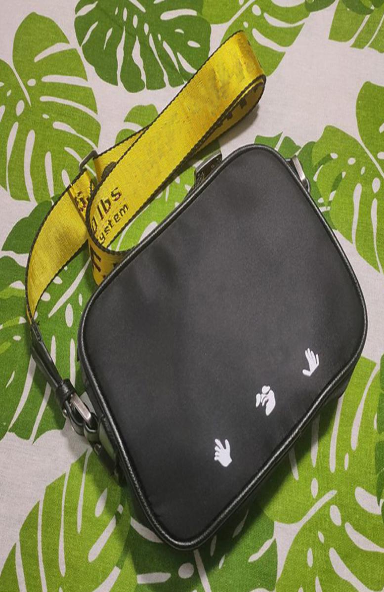 

33422Brand MINI Men off Yellow canvas belt high white Shoulder Bag camera bag waist bags multi purpose satchel Shoulder Bag Messen6242086, Black
