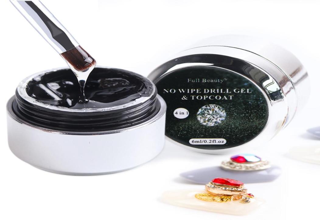 

6ml No Wipe Gel Nail Glue Top Coat Strong Adhesive Glue For Rhinestones Decorations Jewelry Tips UV Gel Polish Accessories TR7812751860, Beige