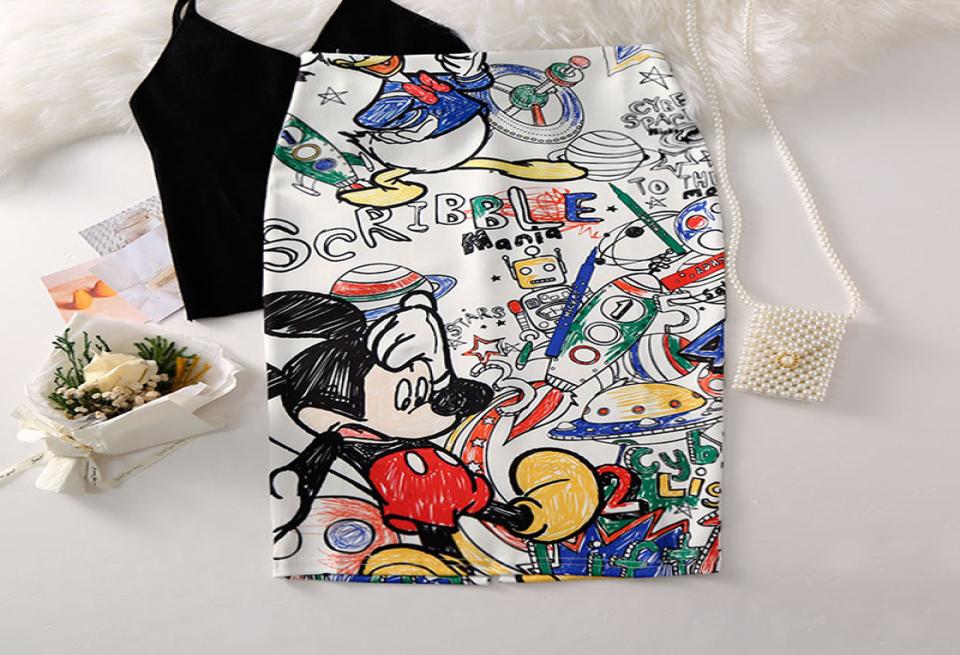 

Women039s Skirts High Waist Cartoon Print Casual Knee Length Harajuku Kwaii Stretchy Pencil Skirt Bodycon Y2003266618987, Blue