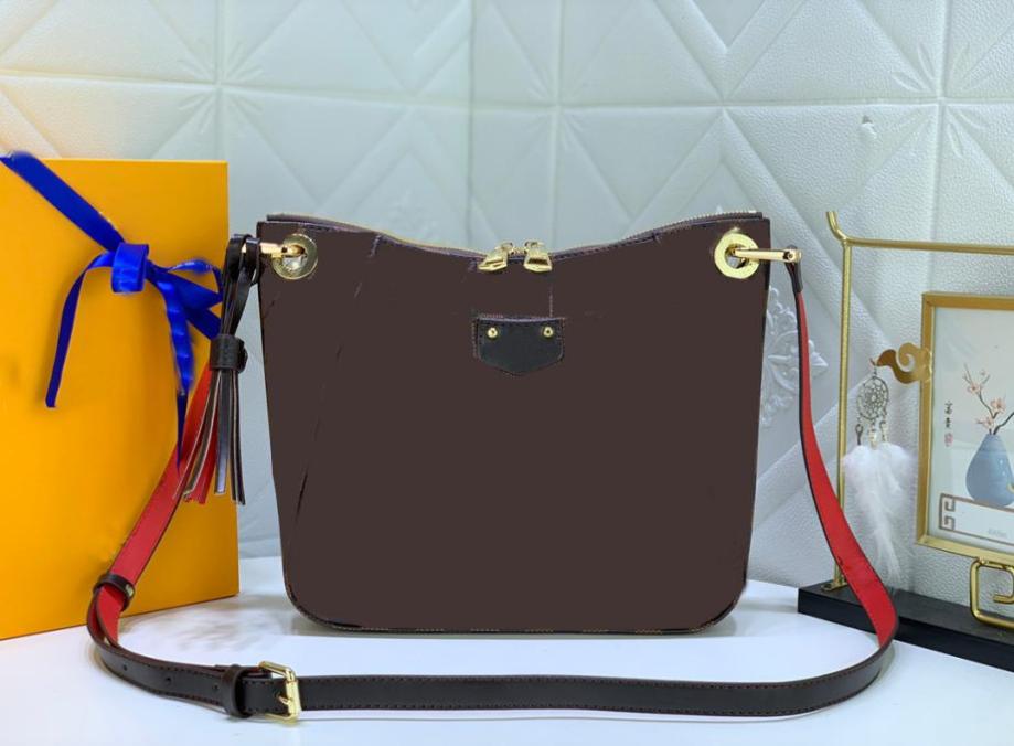 

2022 Design Bag N42230 SOUTH BANK BESACE Women039s Shoulder Bag Leather Fashion Bag With Tassel6326248, Brown