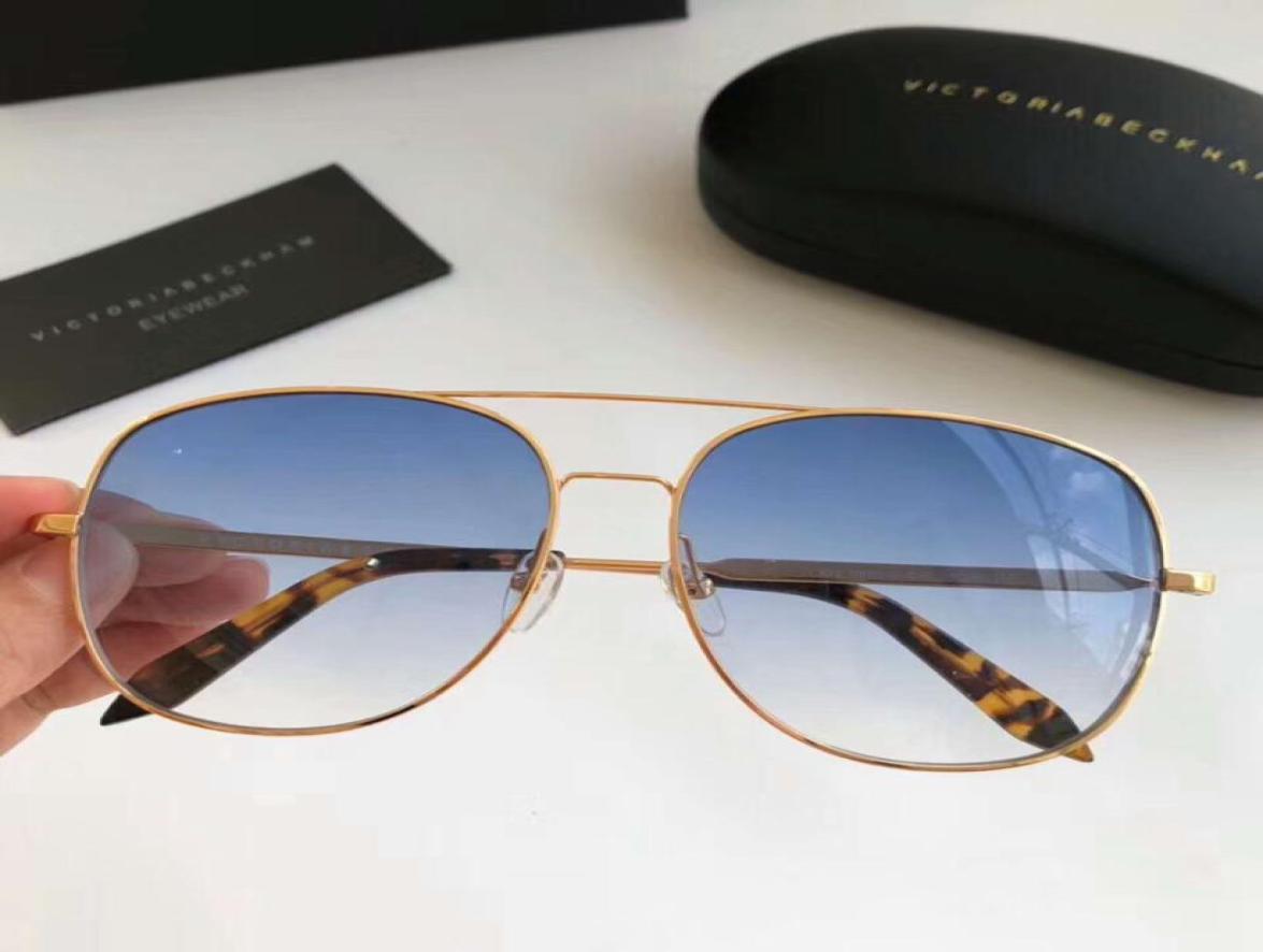 

142 Square Pilot Sunglasses GoldGrey Shaded Sonnenbrile Fashion Designer Sunglasses Ladies uv protection eyewear New wth Box2723536