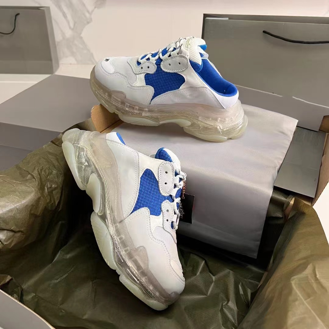 

2023 Designer Paris Triple S Men Women Casual Shoes 17FW Sneakers Crystal Bottom Vintage Platform beige Tripler Sports Black Grey White Outdoor trainer 35-45, 11