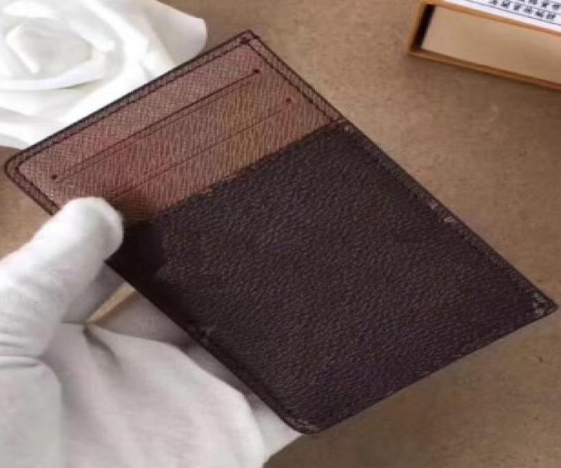 

Design Casual damier graphite canvas Credit leather card set french tide Card ID Holder Wallet Come with Brand BOX dust bag and bo6259941, Black