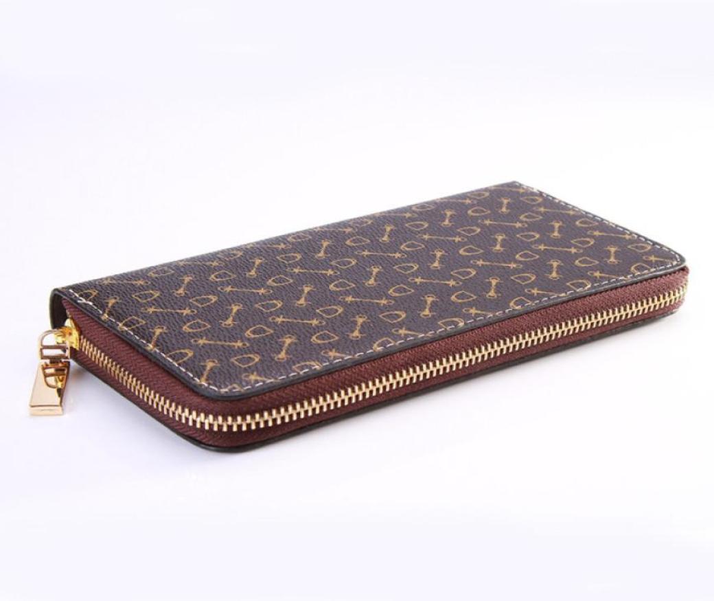 

MenWomen Long organizer wallet Solid color Hasp Mini Wallets Mens bags whole Credit Card Genuine leather Blackredgrey High 5291534, Chocolate