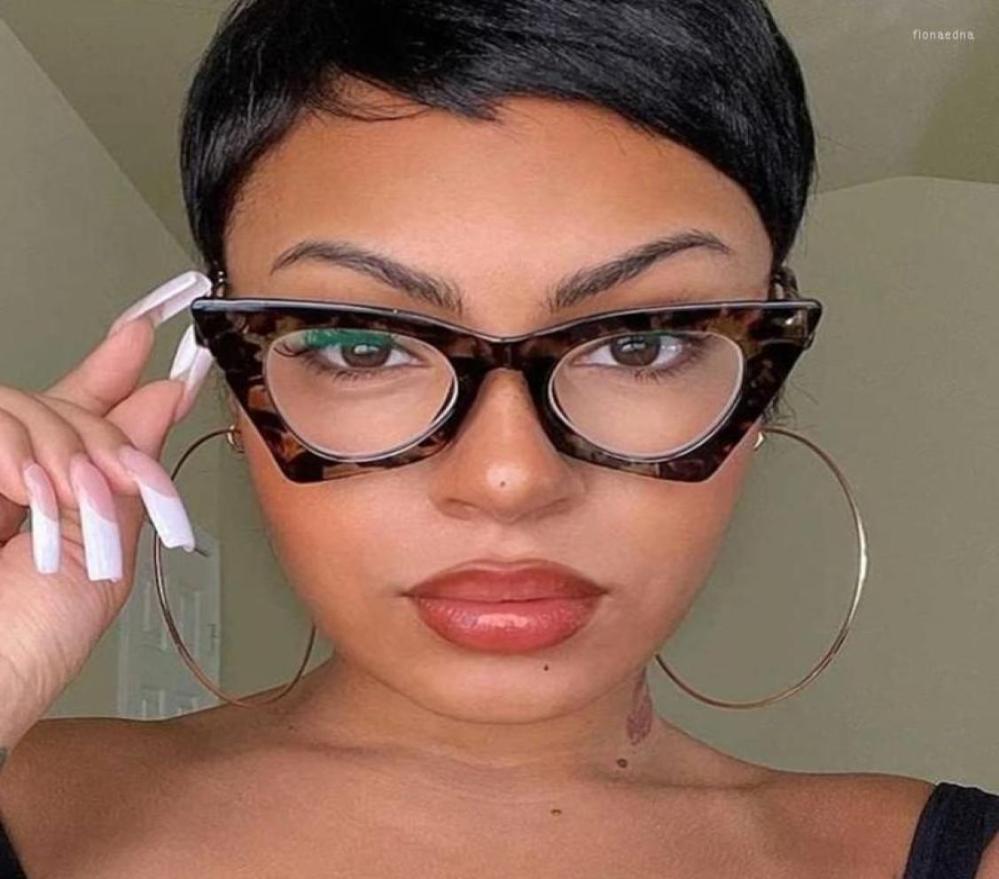 

Sunglasses Frames Cat Eye Brand Glasses Frame Women 2022 Trendy Pink Luxury Designer Clear Lens Female Unique Eyeglasses Fashion S1835158