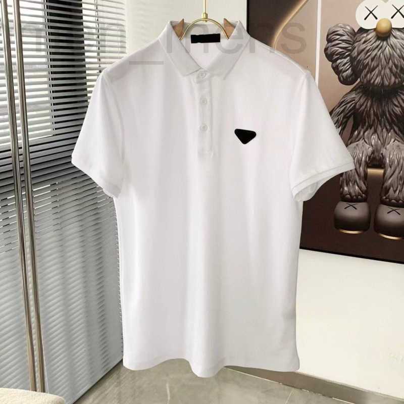 

Men's Polos designer mens poshirt womens summer casual short sleeves T shirt business loose pullolapel sweatshirt C6YW, White