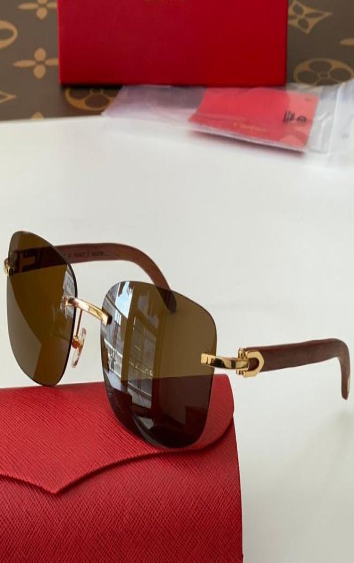 

CT0227S classic wooden legs rimless glasses ladies glasses mens sunglasses designer glasses transparent lenses fashion sunglasses 3971511