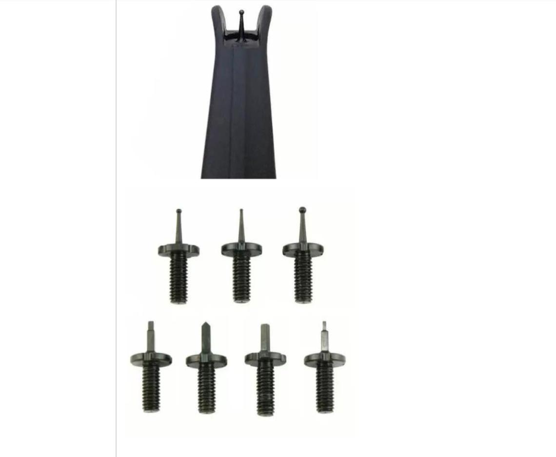 

7PK Front Sight Post Body Assortment Replacement Kit Steelcx1270504, Green