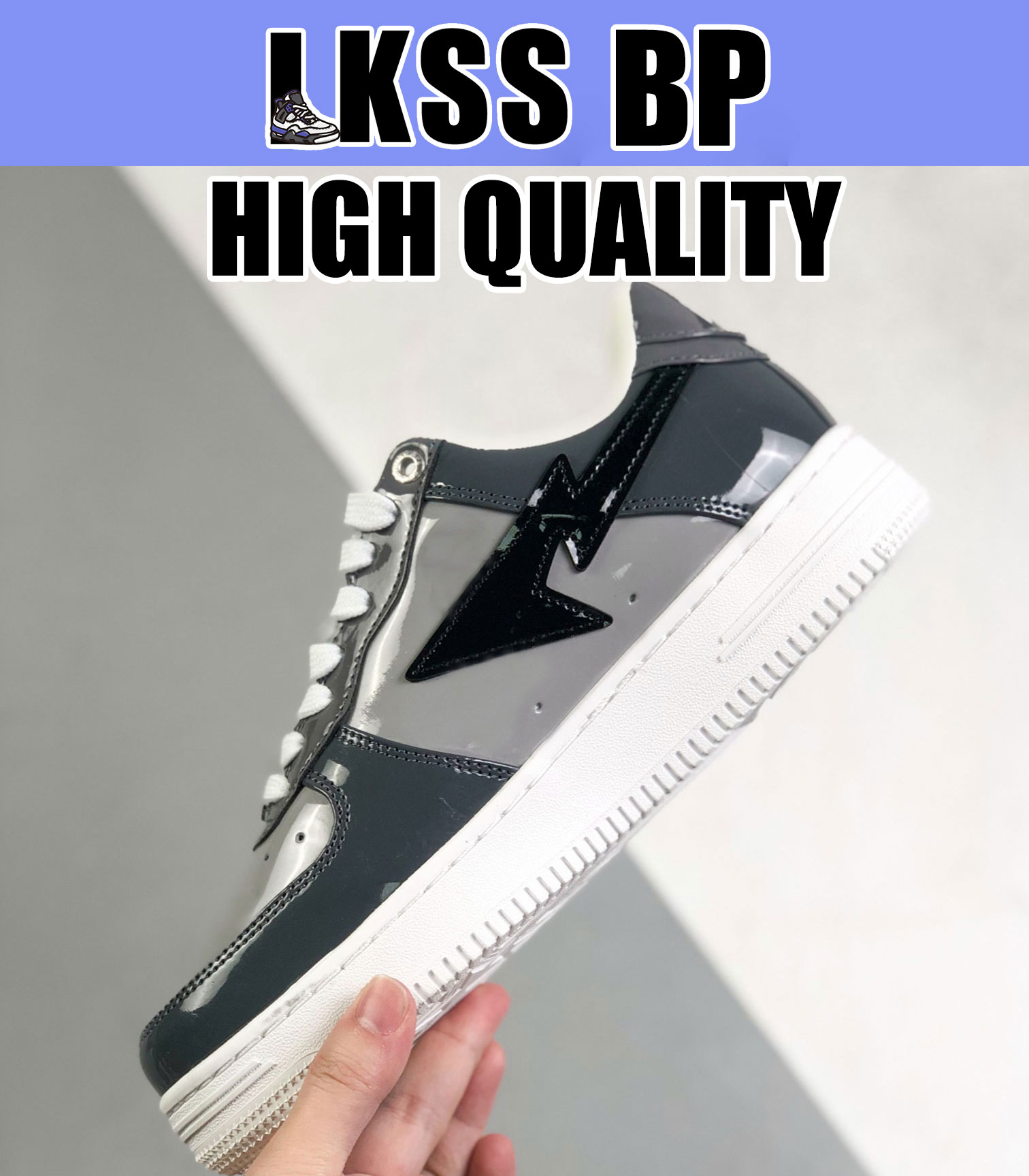 

LKSS BP Casual Shoes Bathing Apes Low Comics yellow red blue black green patent leather royal Bordeaux grey Brown Mint Teal Orange Pink men women Designer sneakers 039, As pic