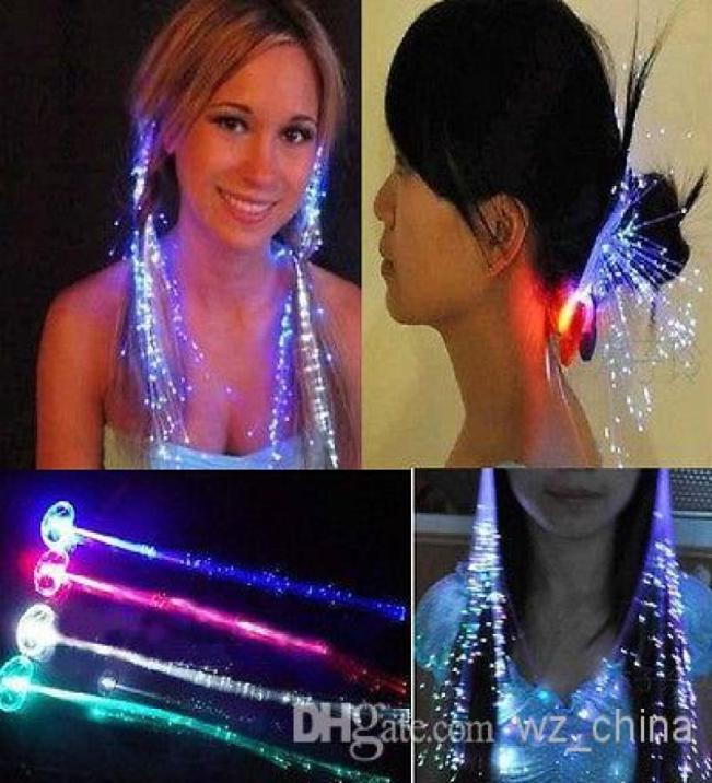 

Colorful Hair Jewelry Luminous Decoration Flash LED Braid Novelty Pigtail Decoration for Halloween Christmas Party Hair Plait Jewe1716440