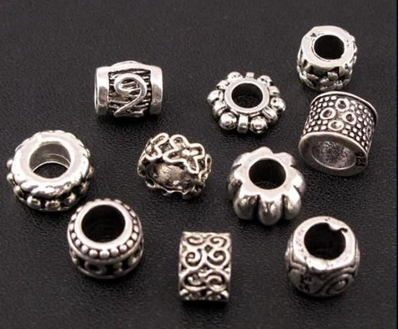 

Metals Dots Flower Swirl Charm Spacer Beads Mix 140Pcslot Tibetan Silver Fit European Bracelet Jewelry DIY7847377