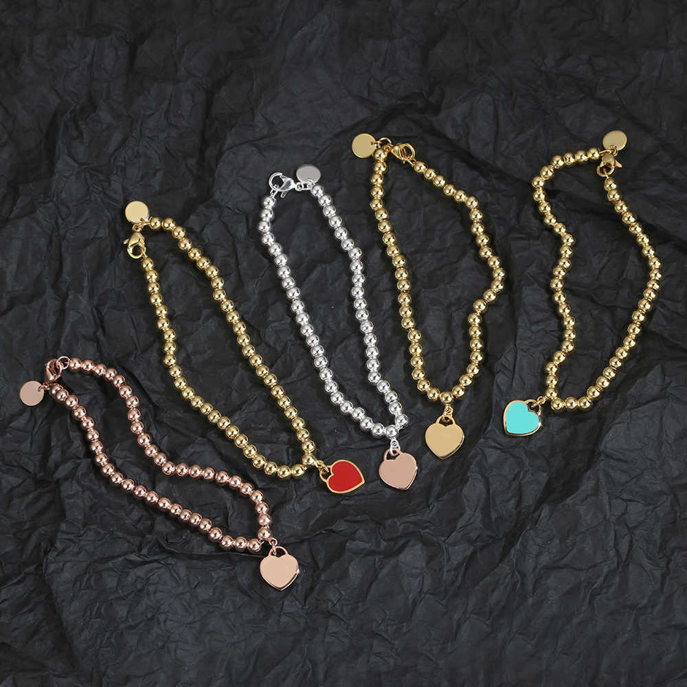 

Pendant Necklaces 925 Sterling Silver woman 4mm round bead bracelet light luxury jewelry new fashion exquisite free shipping AA230526