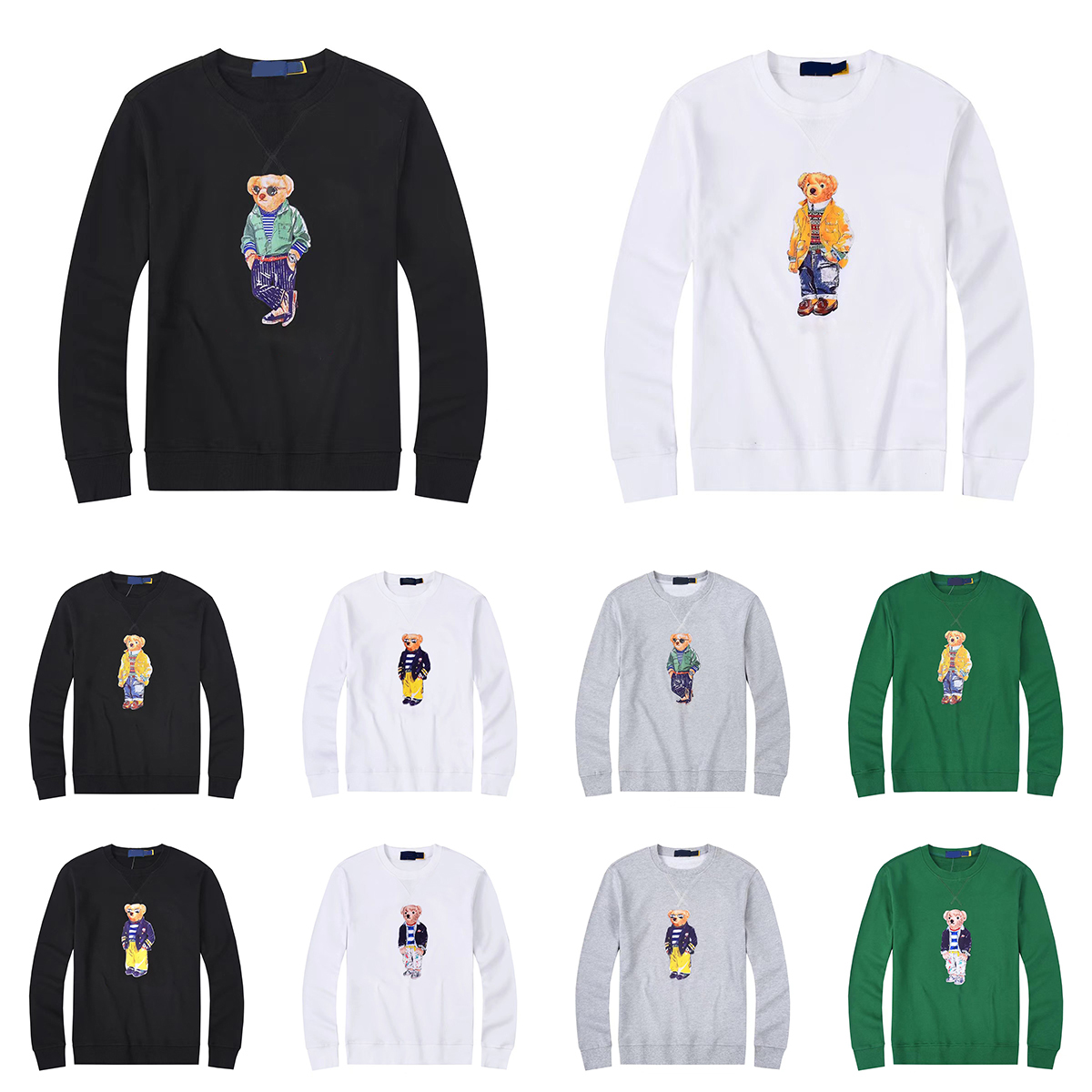 

23 New Little Bear sweatshirts Designers Fashion sweatshirts Ralphs Mens Womens sweatshirts Tees Tops Man Casual Luxurys Clothing Sleeve Laurens Clothes A018, 22