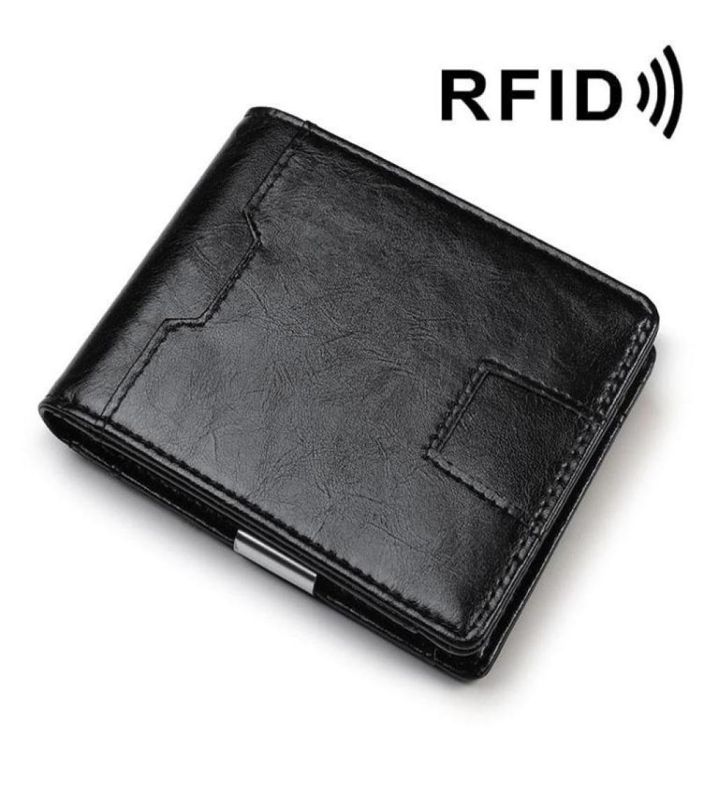 

Genuine Leather Male Wallet Vintage Purse For Men Fashion Designer Coin Slim Wallets Man Card Holder Carteira Men039s Bag5277919, Red
