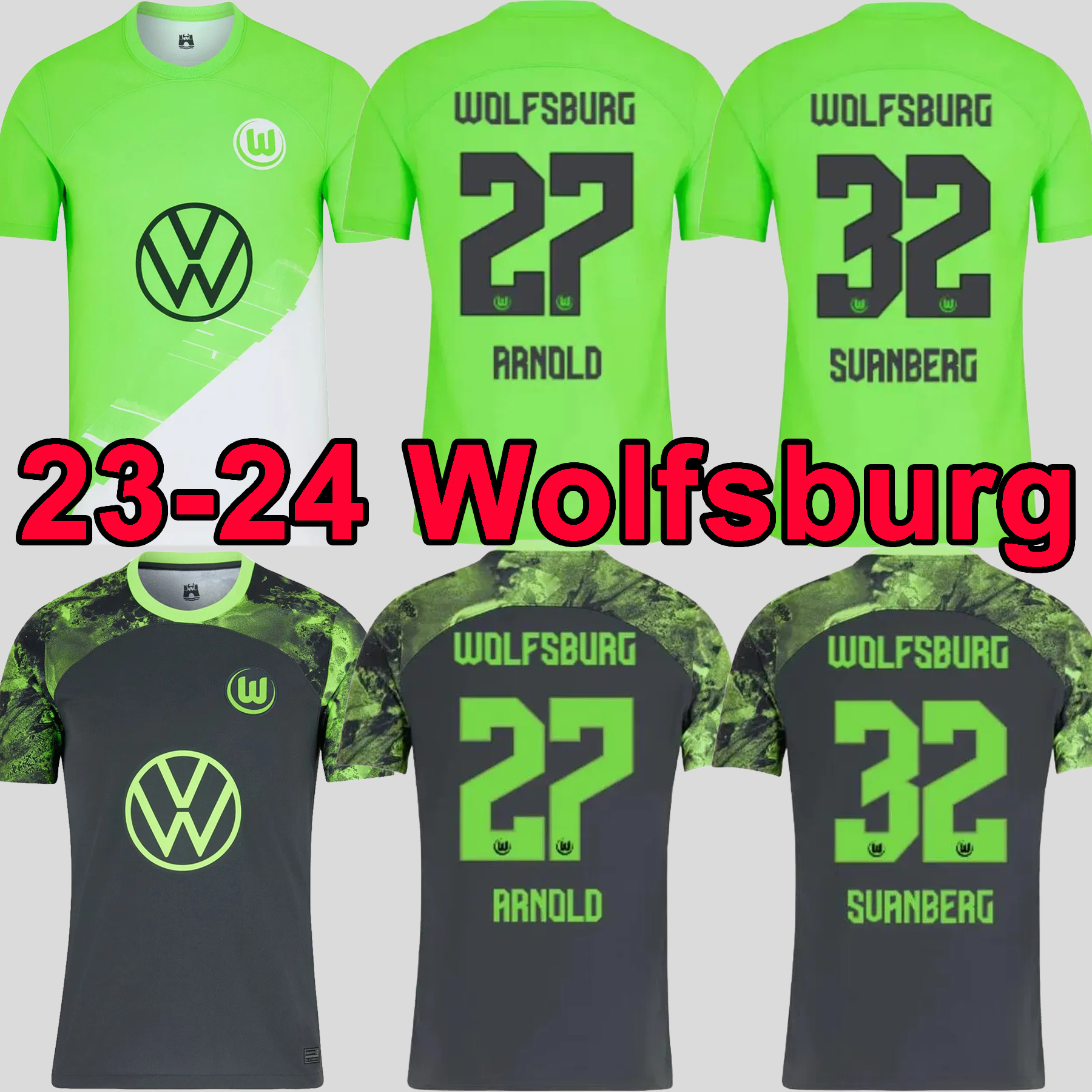 

2324 VfL Wolfsburg Soccer Jerseys GERHARDT 2023 2024 WIND ARNOLD NMECHA BAKU SVANBERG MARMOUSH Football Shirt WIMMER KAMINSKI COZZA Mens Jersey, 23 24 away aldult bundeslig