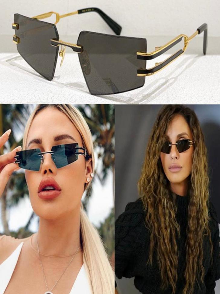 

New Women Sunglasses BPS123A Geometric Rimless Ladies Sunglasses 2022 Summer Beach Vacation Womens Eyewear Top Quality UV400 Prot6327052