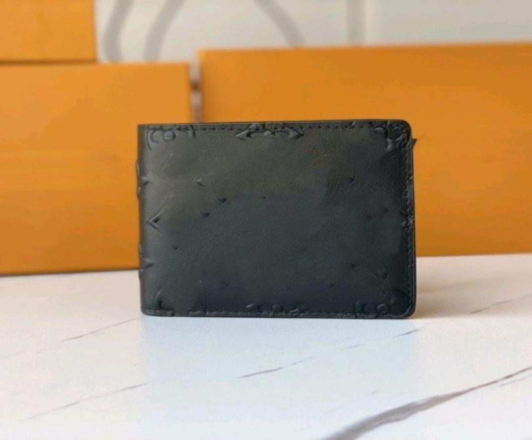

High Version Embossed Letter Wallet Bussine Men Short Wallets Luxury Designer Long Clutch Bag Brand Coin Purse Women Multicard Ca7649866, Black