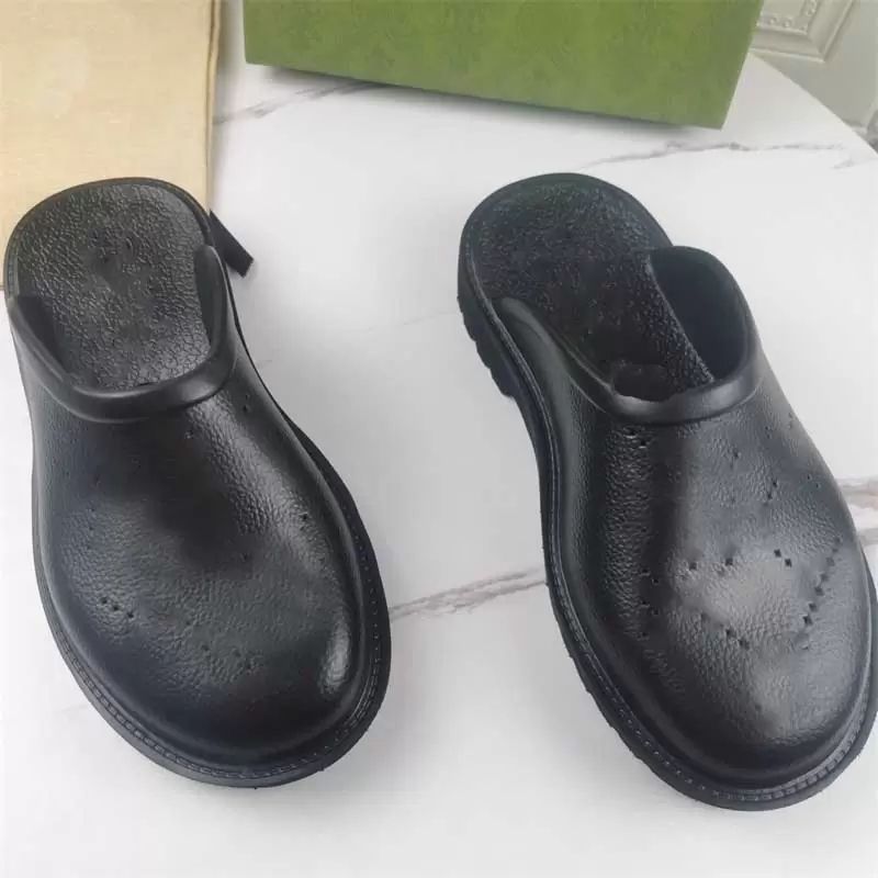 

2023 Designer Perforated Slippers Hole Rubber Sandals Women Men 5CM/2.5CM Thick Bottom EVA Shoes Luxury Summer Beach Increased Platform Non-Slip Casual Shoe