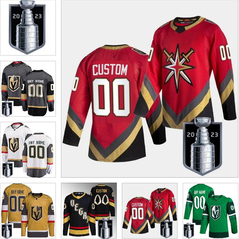 

2023 Stanley Cup Jerseys Custom Vegas Golden Knights Hockey NHLHr Jack Eichel Mark Stone William Karlsson Alex Pietrangelo Jonathan Marchessault Shea Theodore, Color