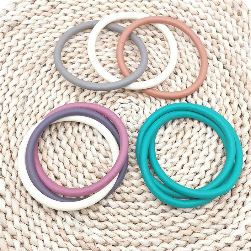 

Link Bracelets Soft Rubber Statement Bracelet For Women Gothic Elasticity Round Bangle Handmade Jewelry Punk Accessories Charm