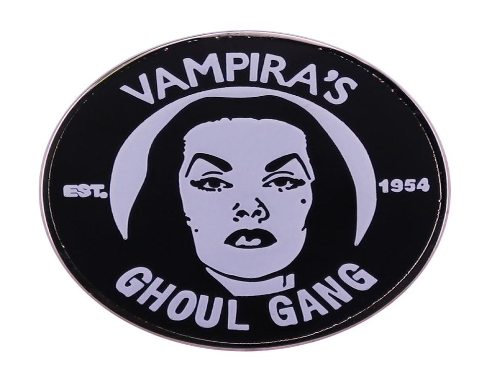 

Vampira039s Ghoul Gang Enamel Pin Brooch Punk Horror Gothic Badge Halloween Spooky Jewelry Decor6505354, Red