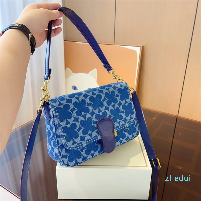 

Designer Bag Luxury Tabby Underarm Bags Leather Female Fashion Trendy Crossbody Blue Shoulder Envelope Tote