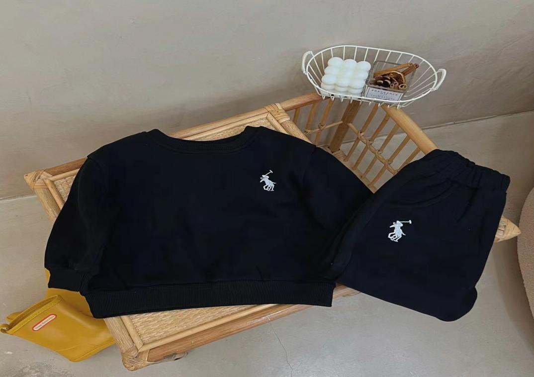 

Toddler Boys Clothing Set Winter Essential Kids Baby Boys Girl Clothes Sets Toddler Fleece Warm Tracksuit Children Crewneck Solid 7332457, Gray