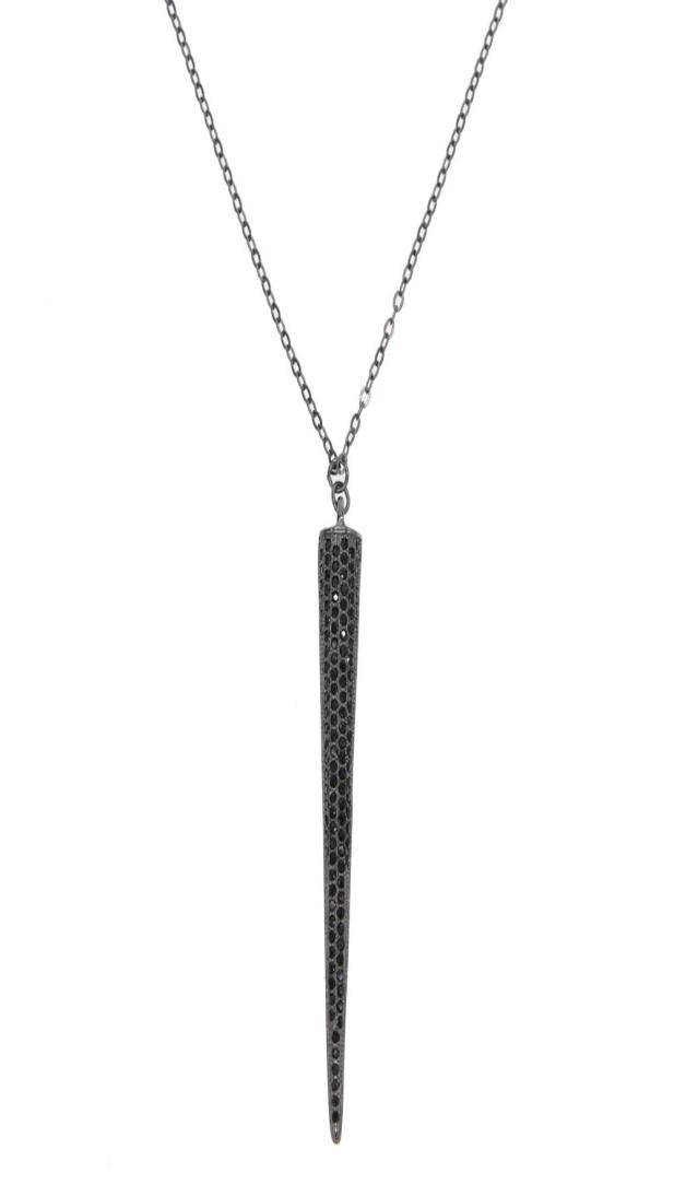 

100 925 sterling silver spike micro pave cz bar spike pendant necklace HIP HOP rock high quality silver women jewelry2809607