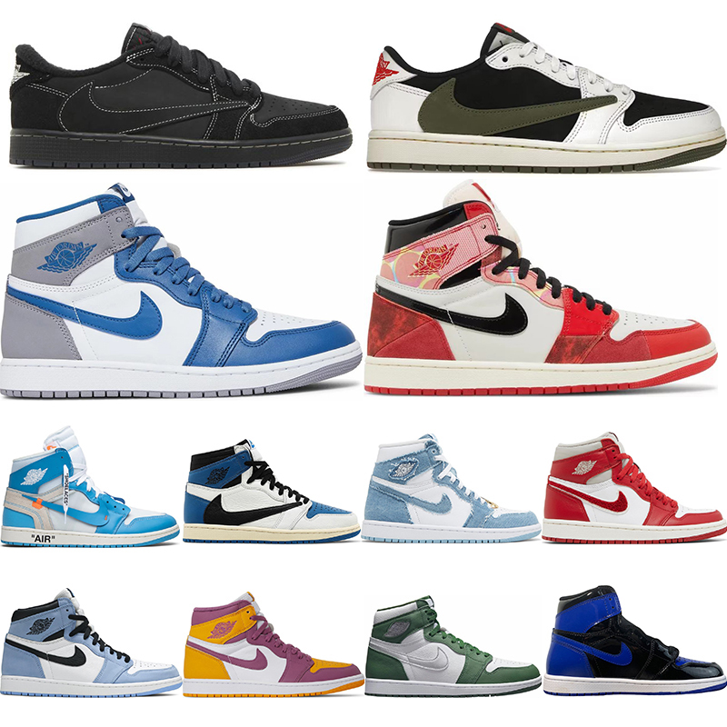 

Nike Air Retro Jordan 1 Low Reverse Mocha Basketball Shoes X Travis scott Off White Bred Patent High Space Jam Concord Men Women Sneakers AJ1 Trainers, 22