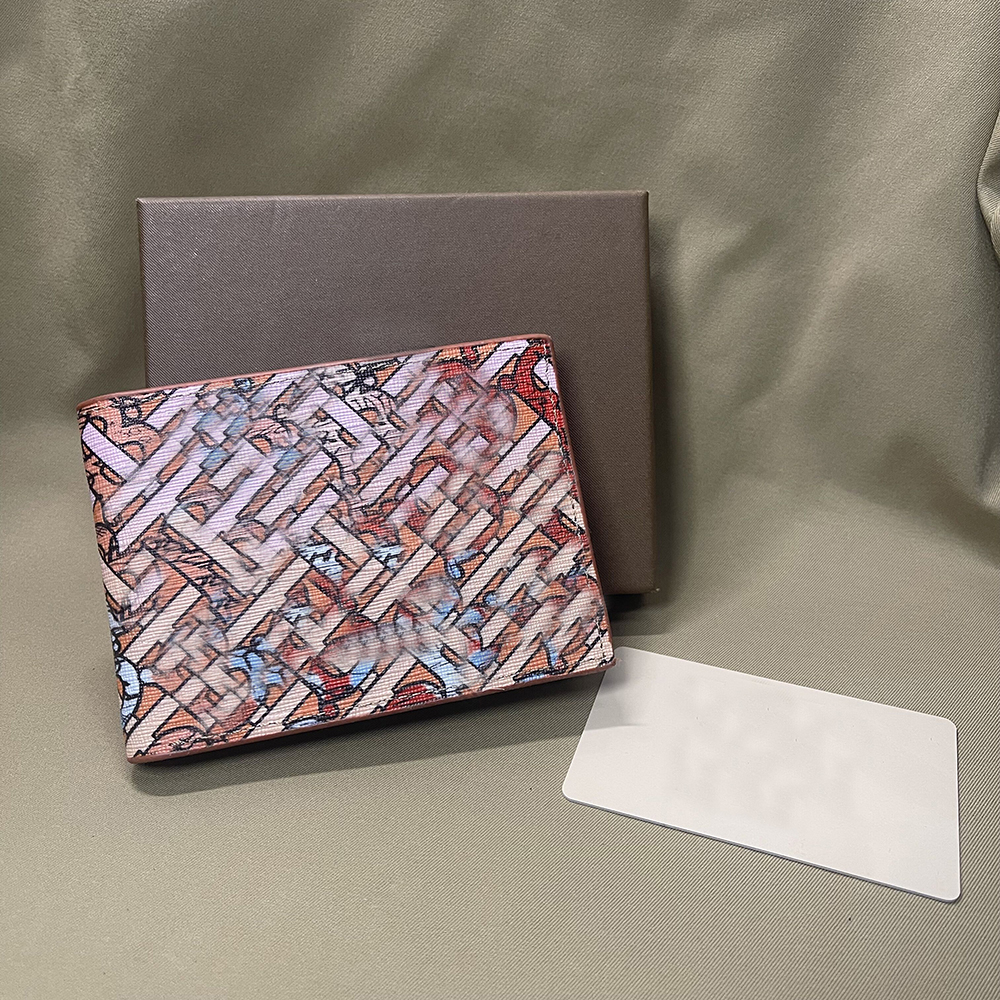 

Wallet holder Luxury designer top purse men's cardholder folding mini wallets trend new printed lady's credit card coin key ring pocket internal card slot and box, Customize