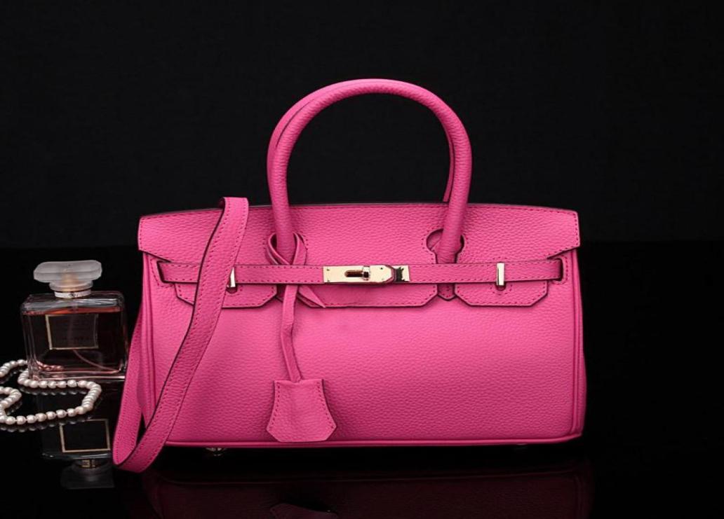 

Evening Bags European And American Style World Famous Classic Platinum Top Layer Cowhide Handbag Fashion Lychee Pattern Leather Ha7555247, Red