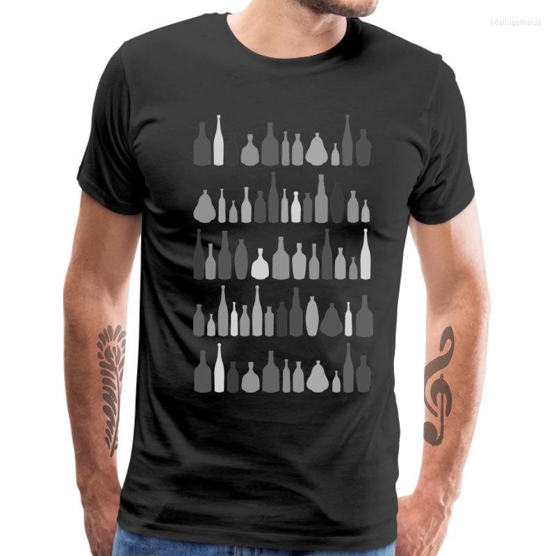 

Men' T Shirts Grey Bottles Simple Style Shirt Beer Cotton O Neck Tops Wine Tees Crazy Drink T-shirts Designer Short Sleeve Tshirt, Clear