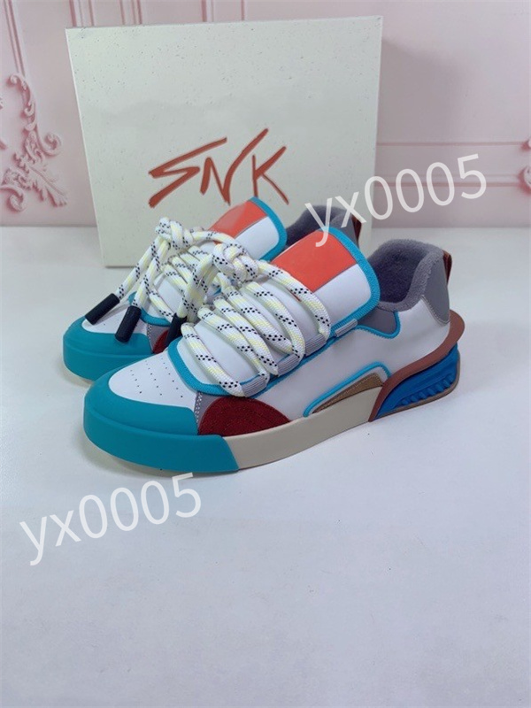 

Top Hot Designer flat sneaker trainer casual shoes leather white letter overlays fashion platform men womens low sneakers, 03