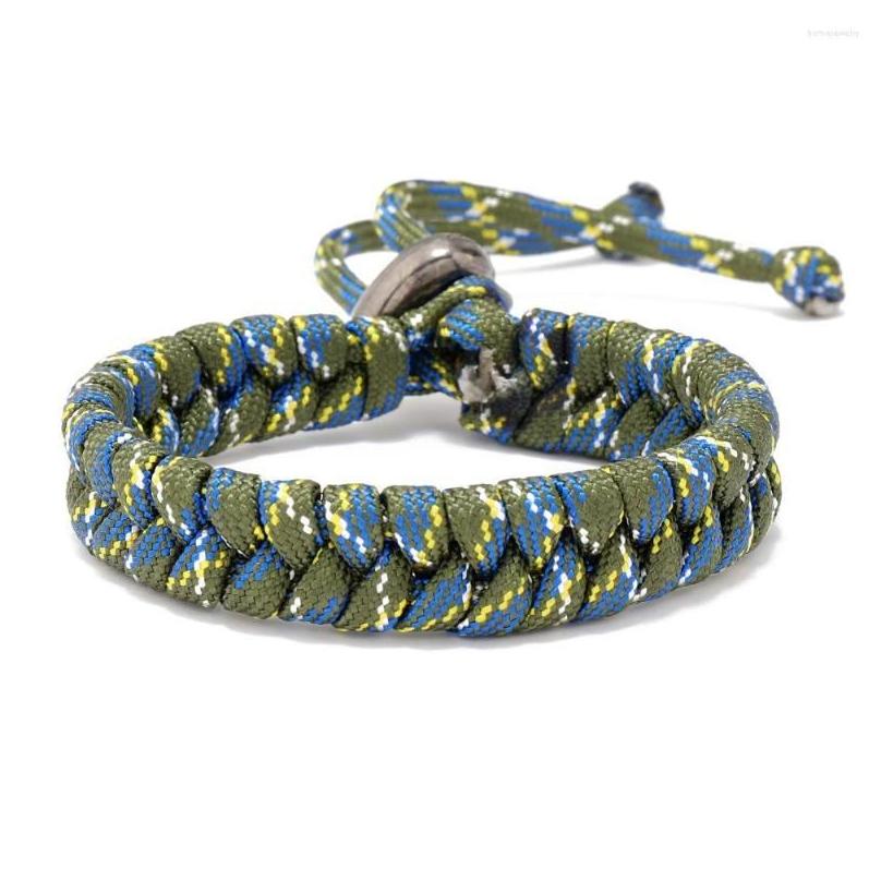 

Beaded Strand Men Bracelets Adjustable Survival Paracord Rope Wrap Bangles Cam Hiking Outdoor Accessories Bracelet Gift Drop Deliver Dhe9B