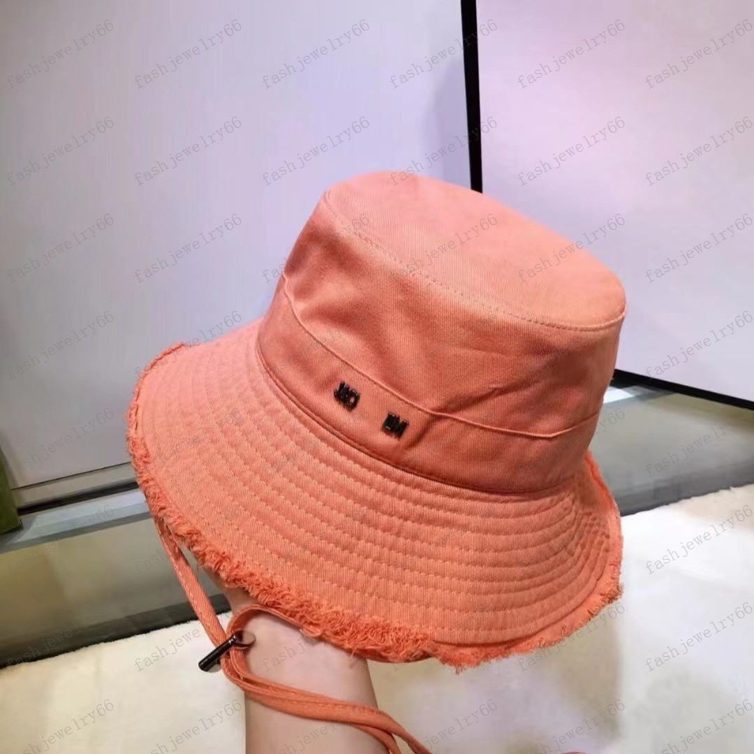 

Designer Bucket Hat For Women Frayed Cap Casquette Bob Wide Brim Hats Summer Fitted Fisherman Beach, Color 1