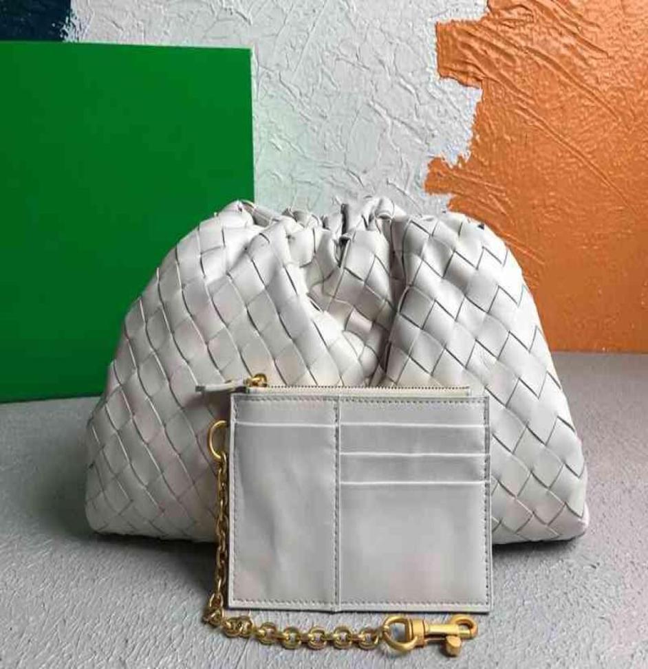 

Venetas Designer Handbags Bottegas 22 Women039s Bag in Early Spring Imported Nappa Sheepskin Hand Woven Yunduo Pouch Big Genuin1300886, Silver