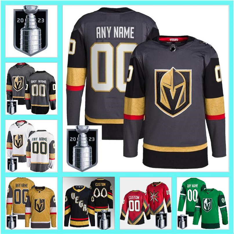 

2023 Stanley Cup Jerseys Custom Vegas Golden Knights Hockey NHLJc Jack Eichel Mark Stone William Karlsson Alex Pietrangelo Jonathan Marchessault Shea Theodore, Color