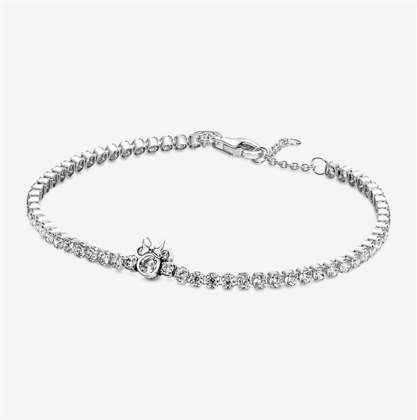 

100 Chain 925 Sterling Silver Cute Mouse Tennis Bracelet Pave Cubic Zirconia Fashion Women Wedding Engagement Jewelry Accessories6550447
