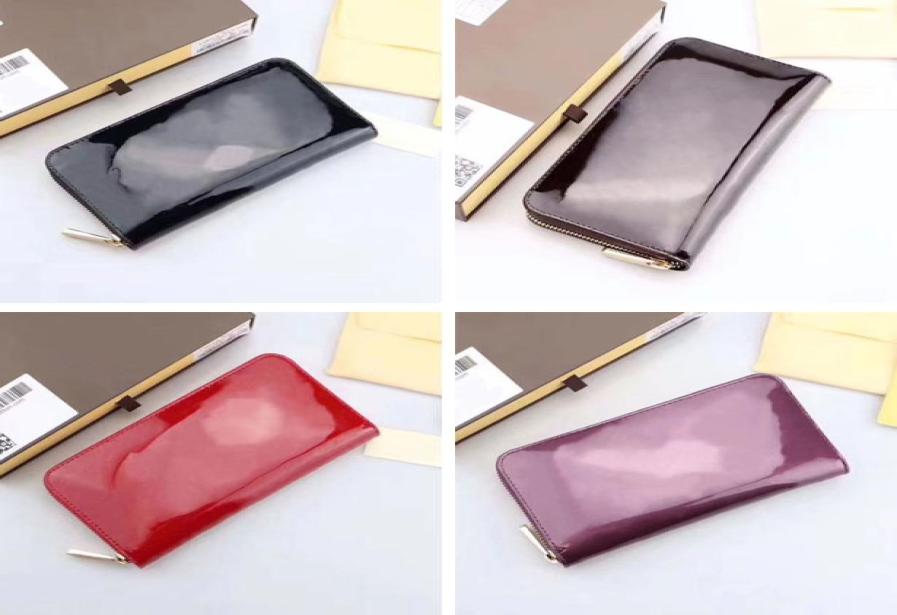 

TOP QUALITY long wallet patent leather embossing ZIPPY women zipper wallets fashion woman card holder purse with box7344828, Red