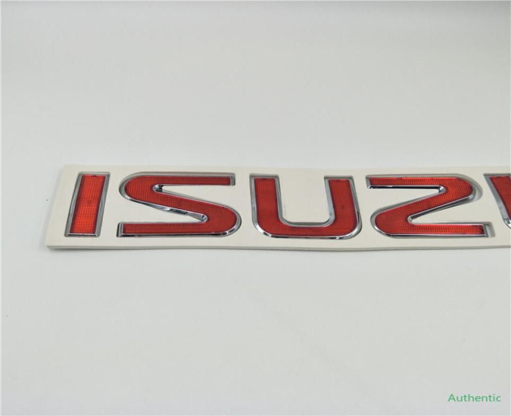 

For Isuzu 3D Trucks Parts Car Logo Rear Letters Badge emblem sticker7734860, Red
