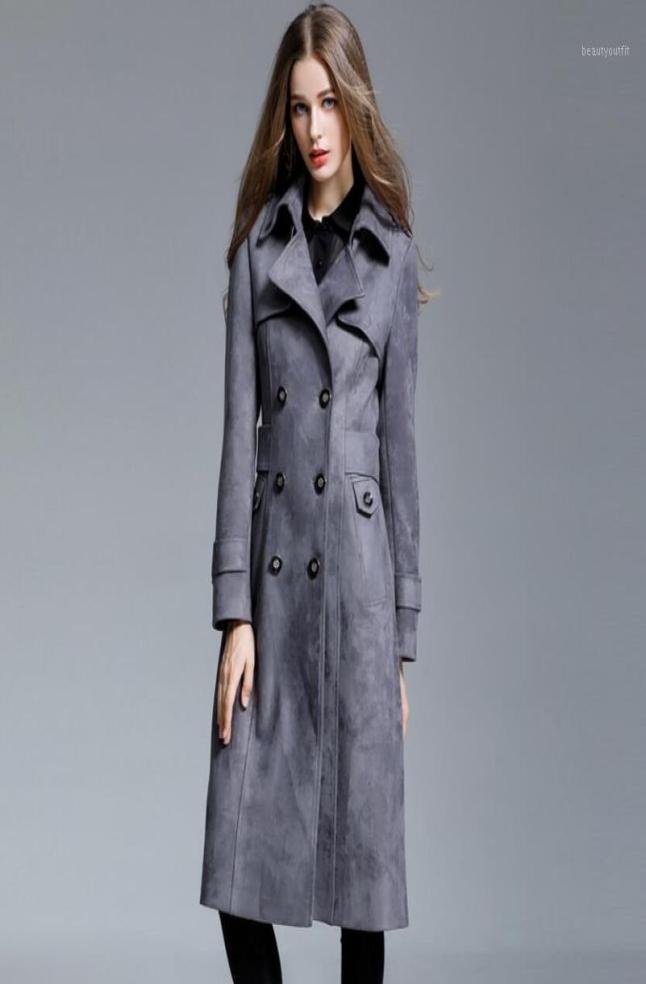 

Large Size Autumn Winter Casual Suede Long Paragraph Windbreaker Coat Men And Women Couple Clothing S5xl Men039s Trench Coat4700171, Blue