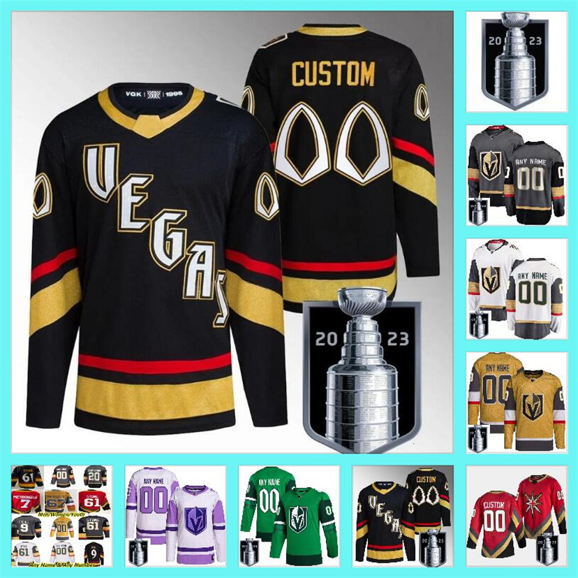 

2023 Stanley Cup Jerseys Custom Vegas Golden Knights Hockey NHLLM Jack Eichel Mark Stone William Karlsson Alex Pietrangelo Jonathan Marchessault Shea Theodore, Color