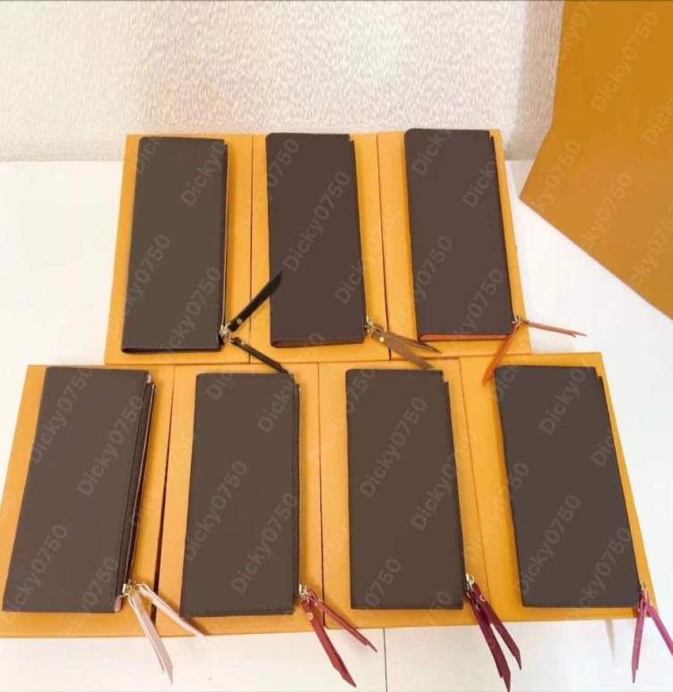 

High quality lady wallets fashion designer Leather long purse zipper pouch coin purse card holder Luxury clutch bag for women M6124494410, Red