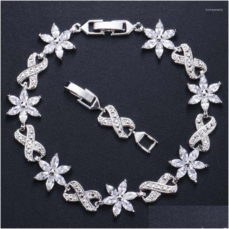

Charm Bracelets Korean Style Zircon Flower Simple And Versatile Womens Bracelet For Women In A Variety Of Colors Drop Delivery Jewelr Dhcnj