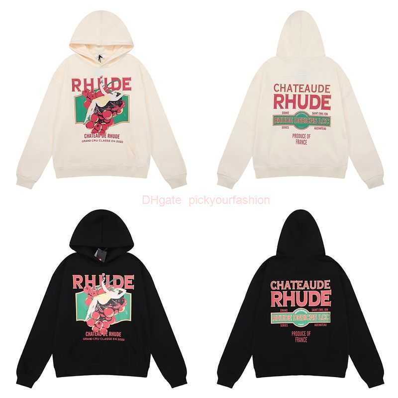 

Designer Clothing Mens Sweatshirts Hoodies Rhude American Hoodie Oversize Small High Street Fashion Brand Ins Spring Autumn Couple Sweater Fashion Streetwear Pul, Shipping fee