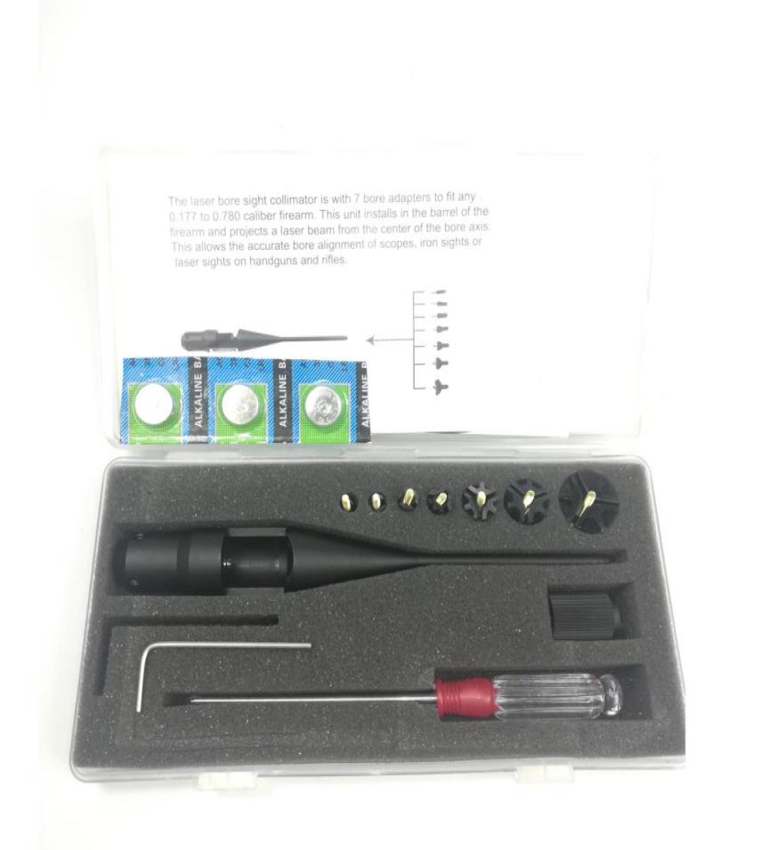 

Red Dot Laser Bore Sighter Collimator With Quick Activation fit for 177 to 78 For hunting Scope4241918, Black