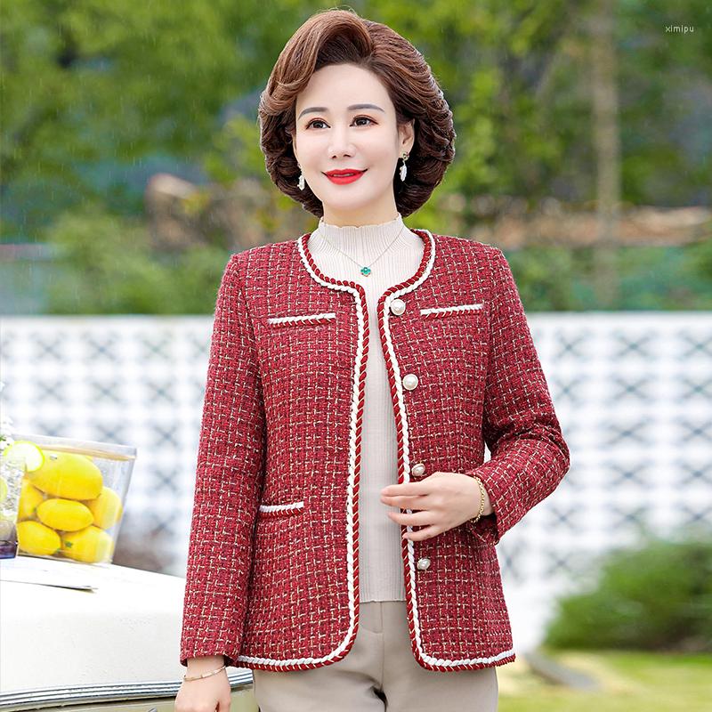 

Women's Jackets Small Fragrance Luxury Design Autumn Women Vintage Plaid Tweed Jacket Short Coats Korean Fashion Streetwear Outwear, 96-1