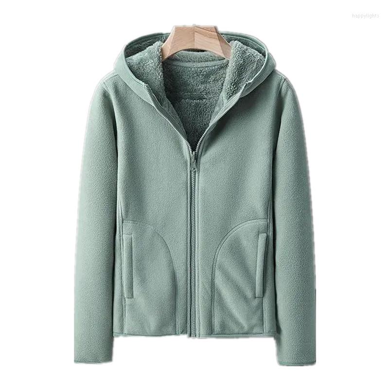 

Women's Jackets 2023 Fleece Women Outdoor Clothing Fashion Winter Leisure Sports Thickening Double-Sided Warm Hooded Coat, Pink
