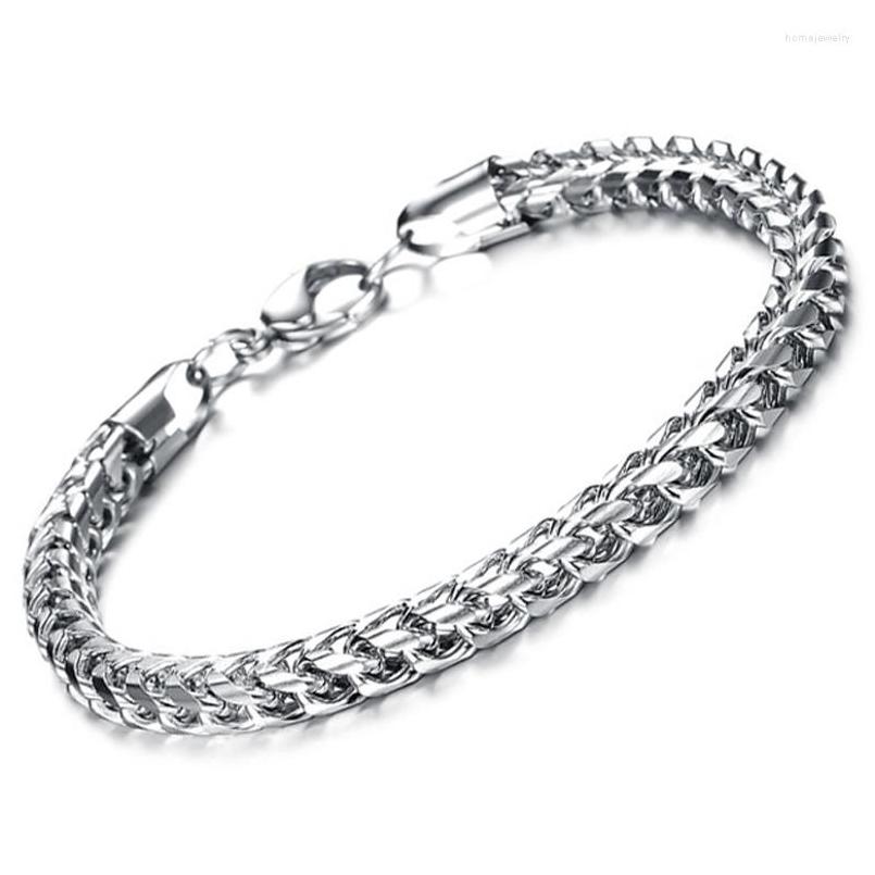 

Chain Link Bracelets Est Design Jewelry Highly Polished 316L Stainless Steel Sier Color Mens Boy Bracelet Bangle Hight Quality Drop D Dhfss
